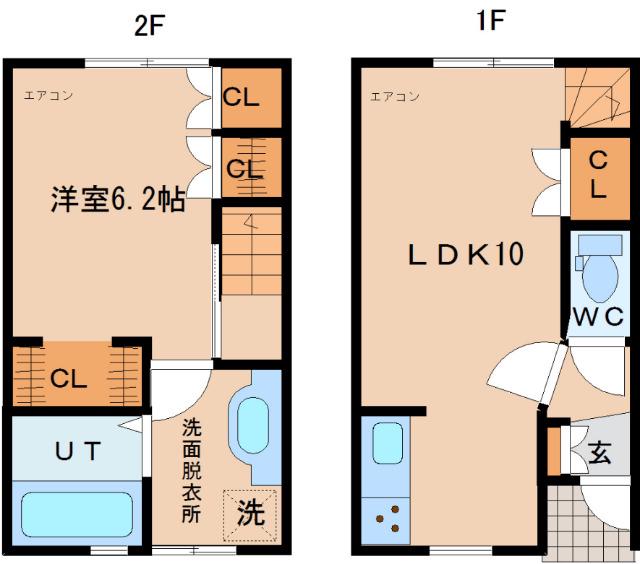 セジュール西中野(1LDK/1階)の間取り写真