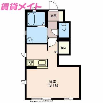 ファミーユ(ワンルーム/1階)の間取り写真