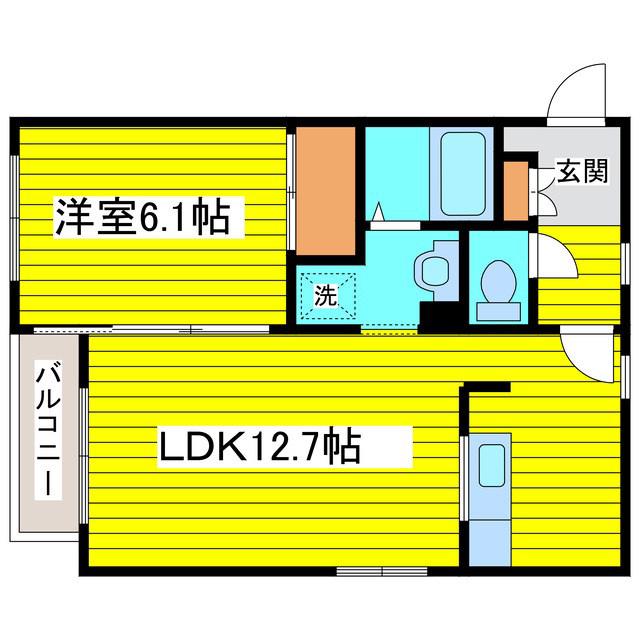 サンライズN25(1LDK/3階)の間取り写真