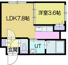 和AIOI(1DK/4階)の間取り写真