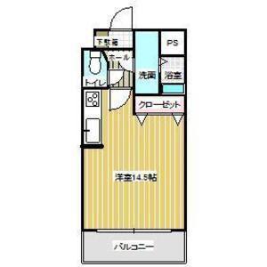 大安ヒルズ(ワンルーム/5階)の間取り写真