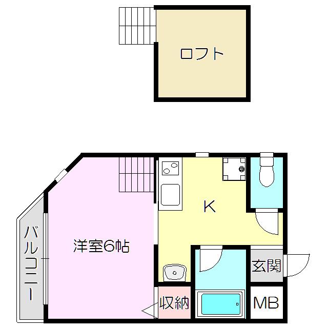 AVENIR(1K/3階)の間取り写真
