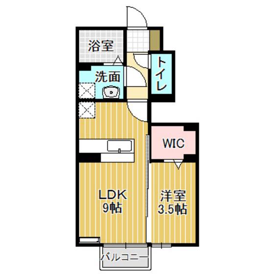 D-ROOMウィル(1LDK/1階)の間取り写真