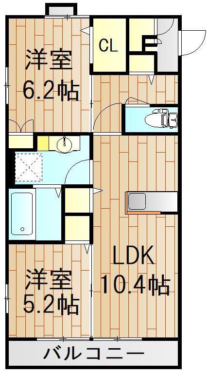 TANE033(2LDK/1階)の間取り写真
