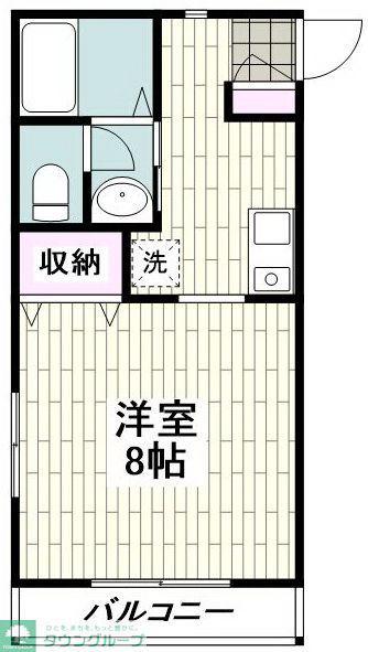 メゾン夢見ヶ崎(1K/1階)の間取り写真