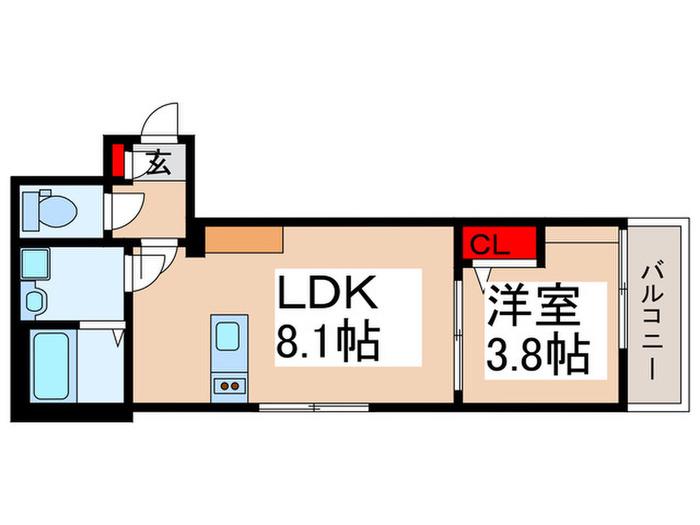 CASA DE LUNA(1LDK/1階)の間取り写真