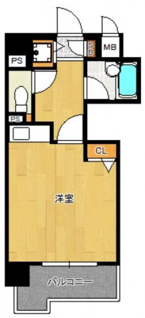 ライオンズマンション六本松第3(ワンルーム/7階)の間取り写真
