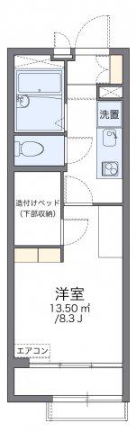 レオパレスヴィラ ノーバII(1K/2階)の間取り写真
