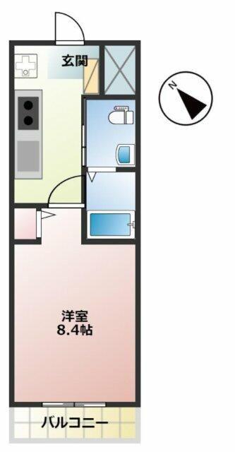 IIDACHOU BASE(1K/1階)の間取り写真