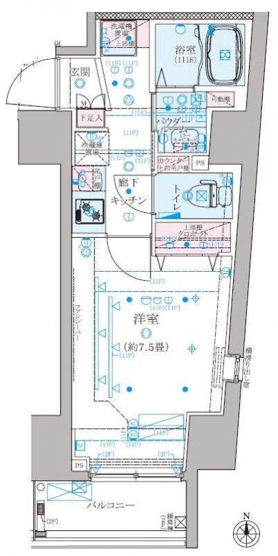 クレイシア練馬駅前(1K/10階)の間取り写真