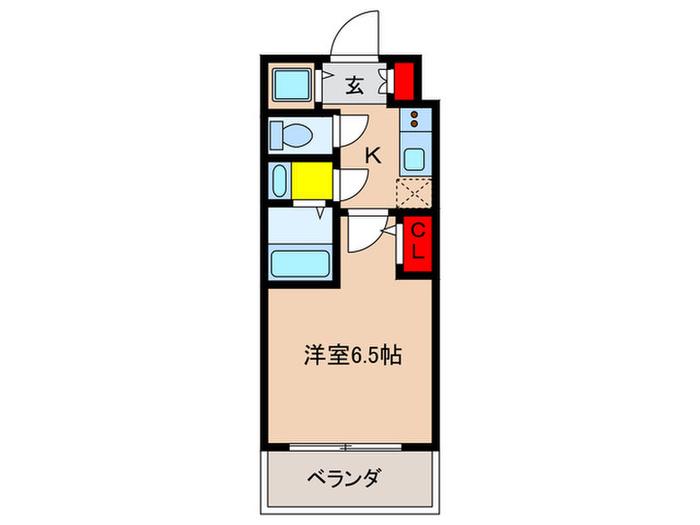 ARCOBALENO OSAKA FUSE(1K/9階)の間取り写真