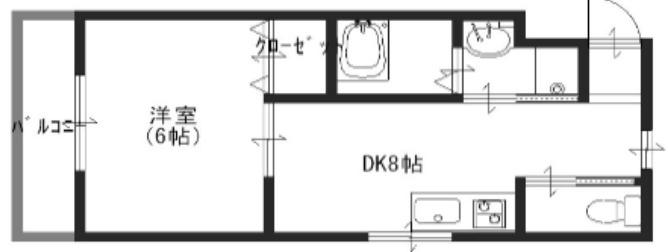 シティーコート堺東(1DK/4階)の間取り写真