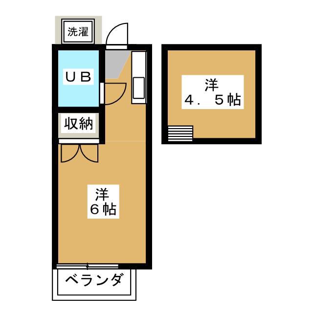 リーハイム(ワンルーム/2階)の間取り写真