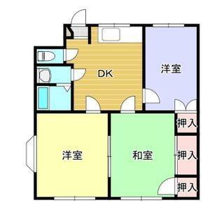 グランビア南(3DK/2階)の間取り写真