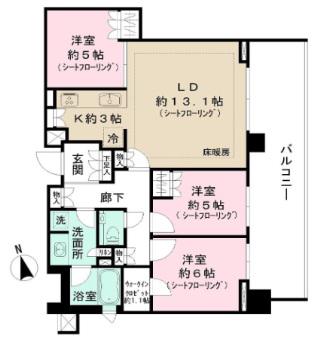 ヴィークステージ南馬込桜並木通(3LDK/8階)の間取り写真