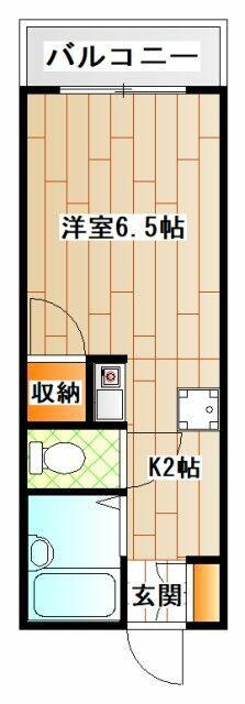 サンクレストK(ワンルーム/4階)の間取り写真