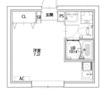 THENEST南千住(ワンルーム/1階)の間取り写真