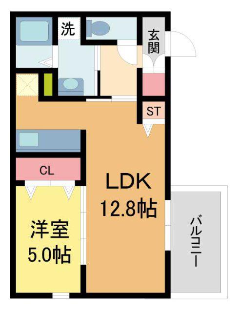 シエーナ川西中央I(1LDK/1階)の間取り写真