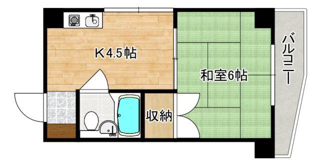 宮正商船ビル(1K/3階)の間取り写真