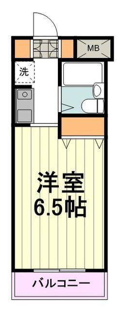 アバクス立川A(ワンルーム/4階)の間取り写真