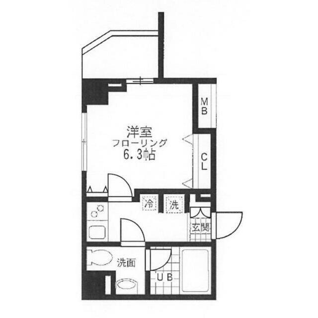 レジディア桜上水(1K/3階)の間取り写真
