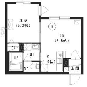 PROGRESS(1LDK/1階)の間取り写真