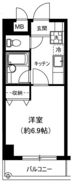 エステル浮間公園(1K/1階)の間取り写真