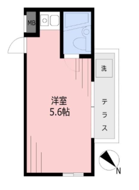スカイコート新宿(ワンルーム/1階)の間取り写真