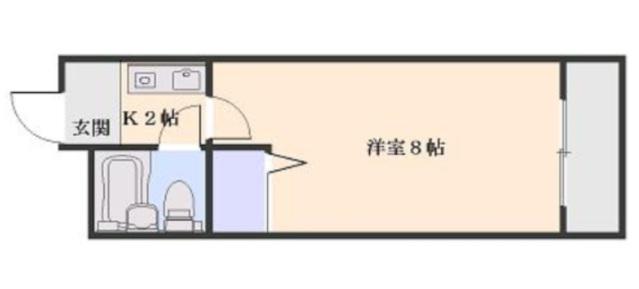 ZAKIウイング楽々園NO.13(1K/3階)の間取り写真