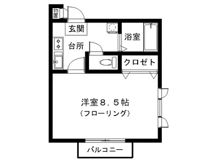 第7斎藤アパート(1K/1階)の間取り写真
