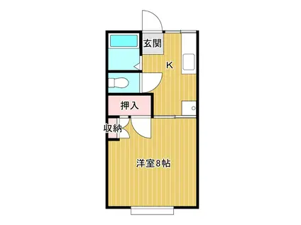 コーポアドレスA(1K/1階)の間取り写真