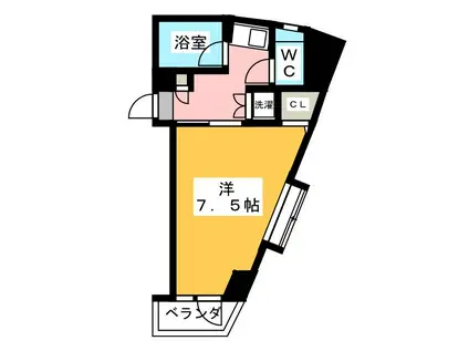 キャッスル上石神井(1K/2階)の間取り写真