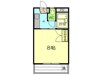 平井ハイツ I棟(1K/2階)の間取り写真