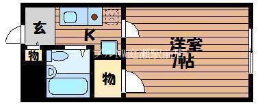 ルポール今(1K/3階)の間取り写真