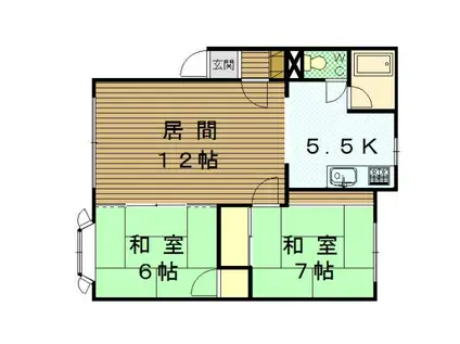 セトルA(2LDK/2階)の間取り写真