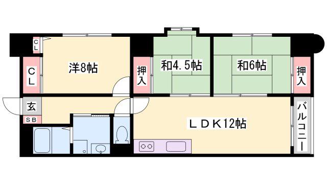 カサ・ディ・フォーレ(3LDK/4階)の間取り写真