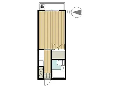 ユースハイム(1K/3階)の間取り写真