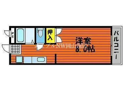 ワタナベマンション(1K/3階)の間取り写真