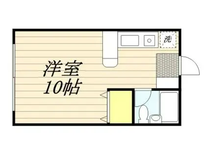 くれーるハイツ(ワンルーム/1階)の間取り写真