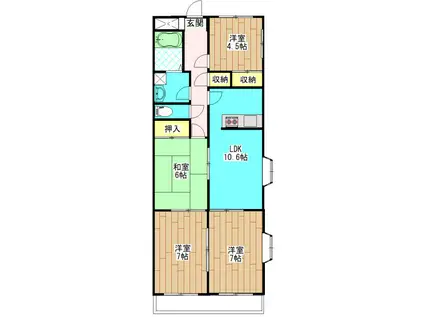 グローリーガーデン(4LDK/2階)の間取り写真