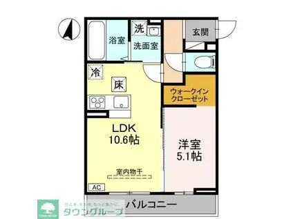 エンテスカリオン(1LDK/2階)の間取り写真