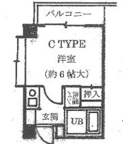 ベルトピア手柄III(ワンルーム/5階)の間取り写真