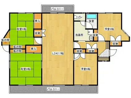 メゾン・ド・エスポワール(4LDK/1階)の間取り写真