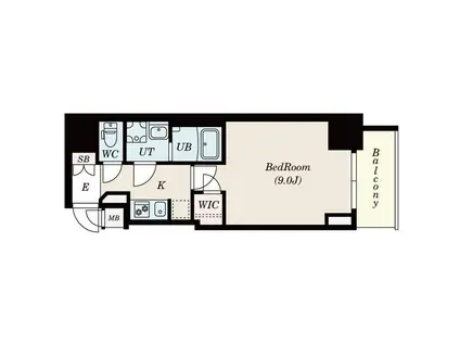 S-RESIDENCE東別院(1K/4階)の間取り写真