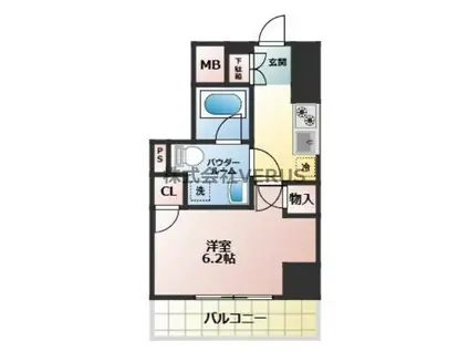 SQUARECITY YOKOHAMA ODORIKOEN AZ(1K/10階)の間取り写真