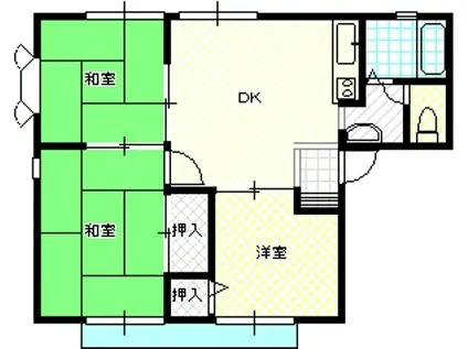 サンシティ土師A・B(3DK/1階)の間取り写真