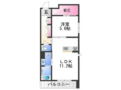ハルミエールII(1LDK/2階)の間取り写真