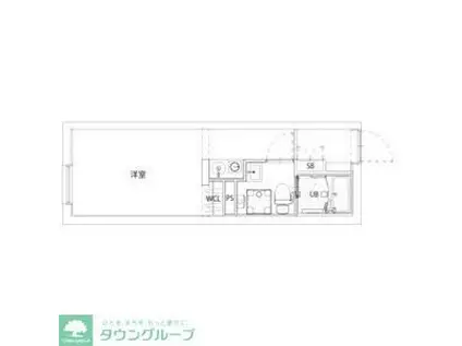 CITY WALK馬込(ワンルーム/3階)の間取り写真