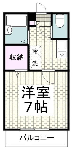 パレアージュ(1K/3階)の間取り写真