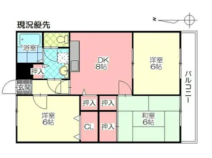 アラーネ16(3DK/4階)の間取り写真